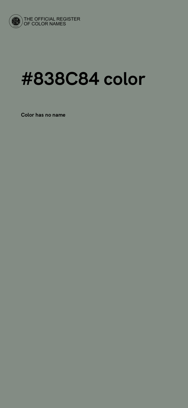 #838C84 color image