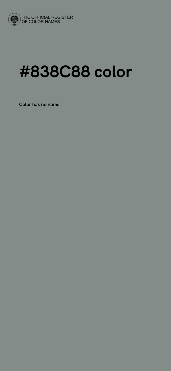 #838C88 color image
