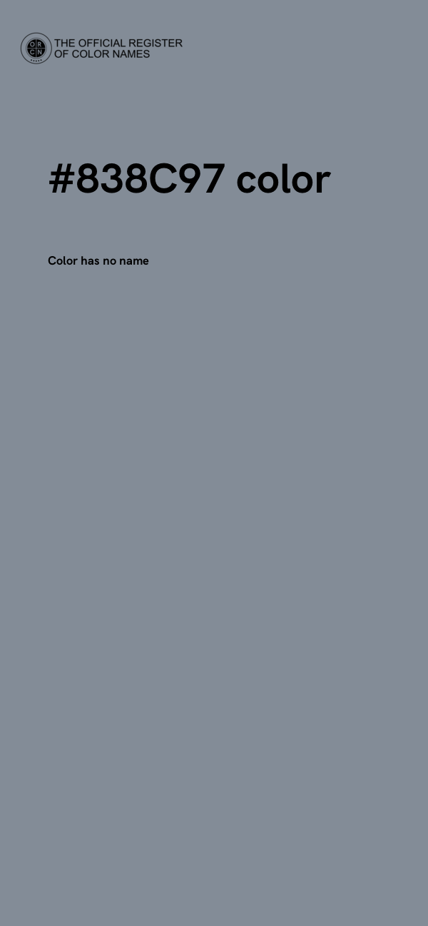 #838C97 color image