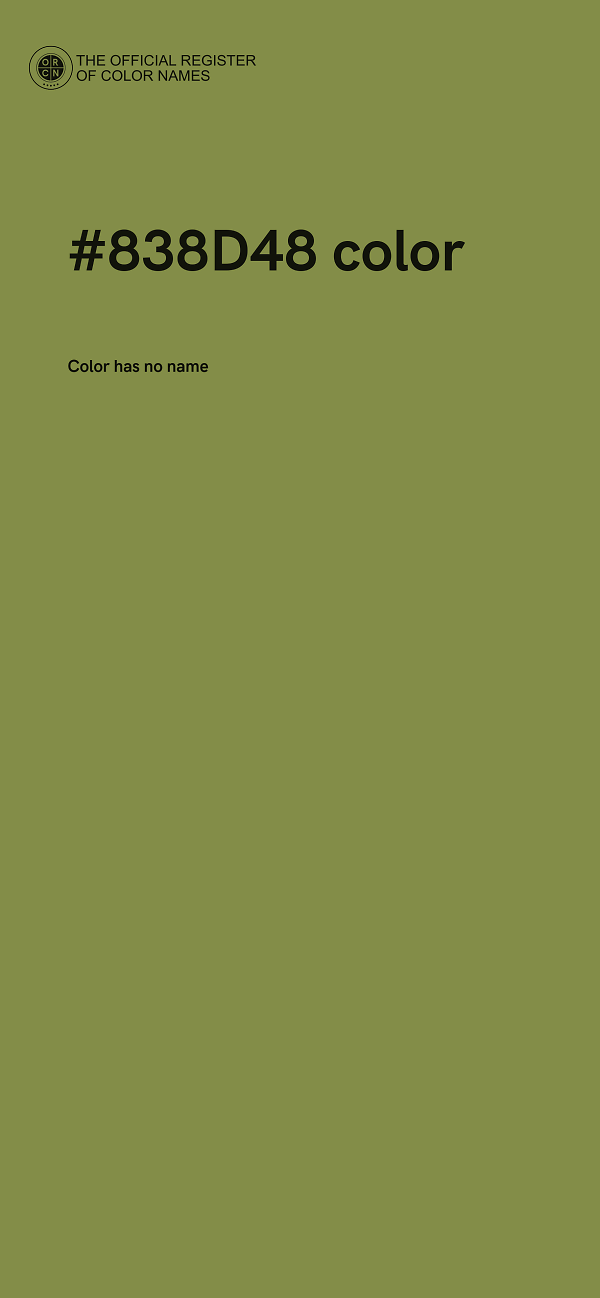 #838D48 color image