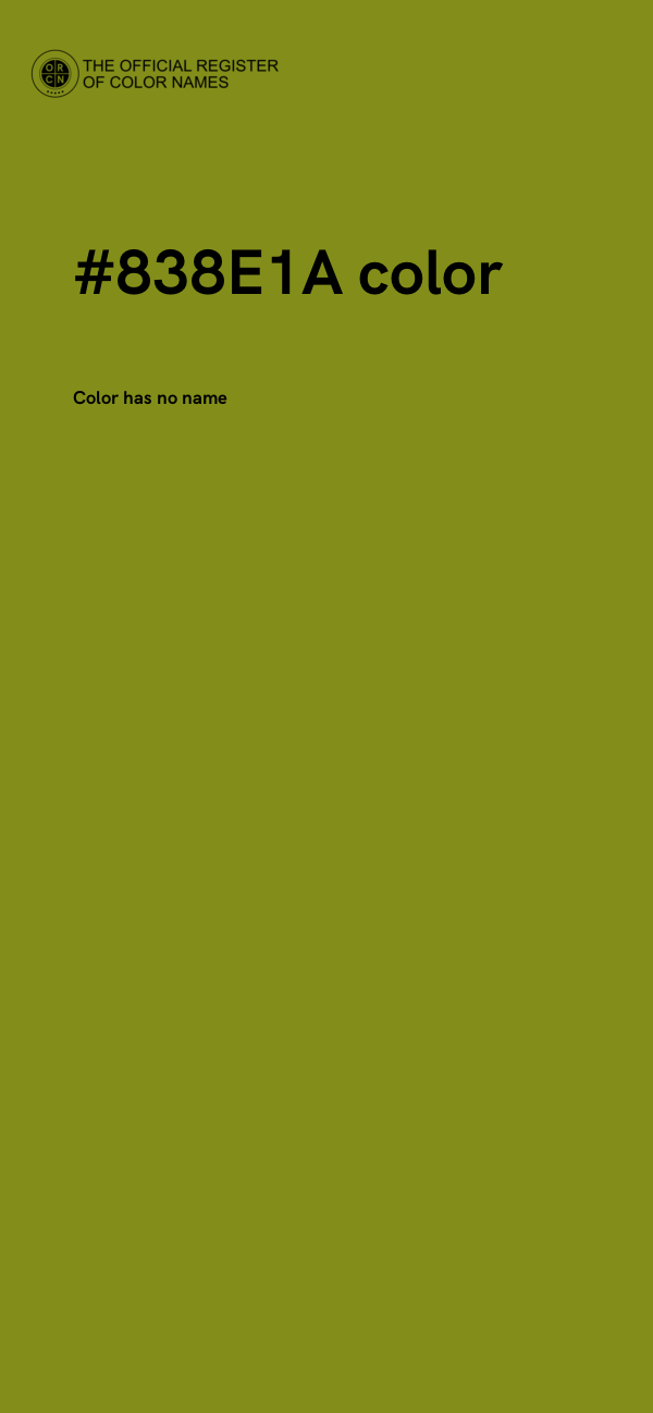 #838E1A color image