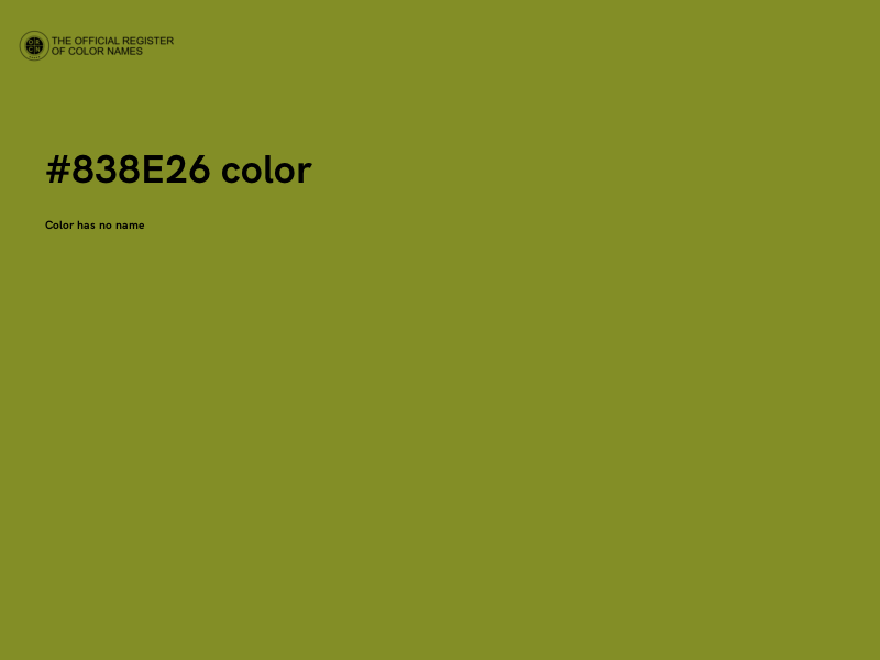 #838E26 color image