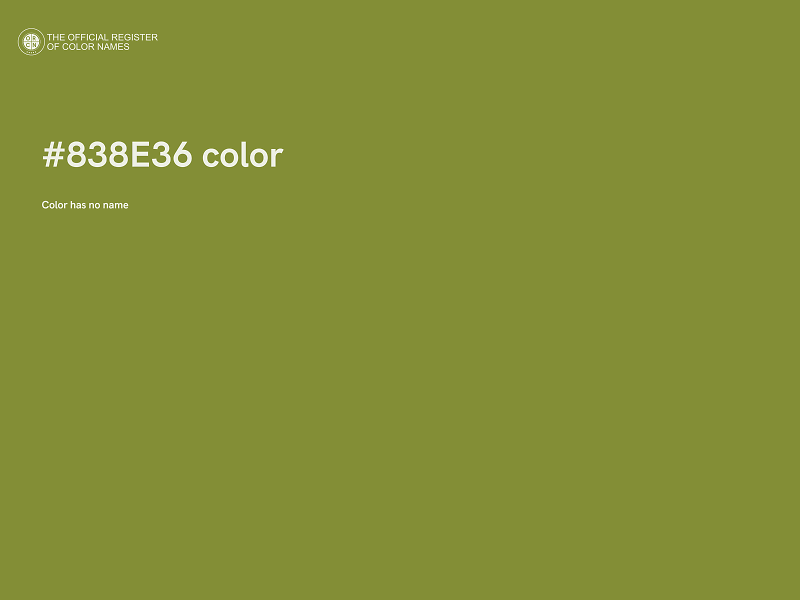 #838E36 color image