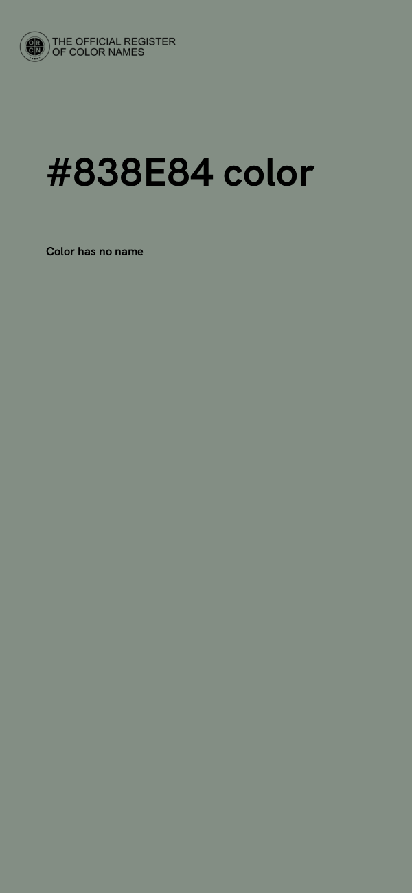 #838E84 color image