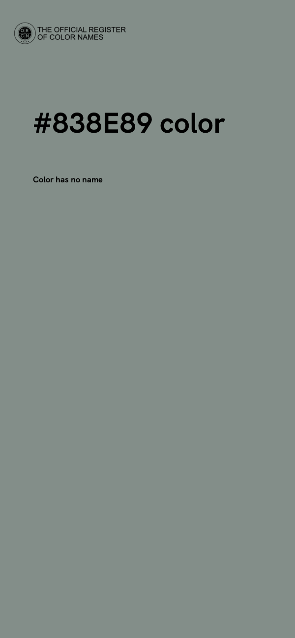 #838E89 color image