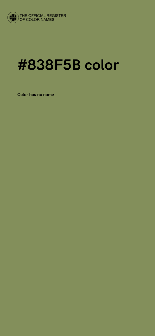 #838F5B color image