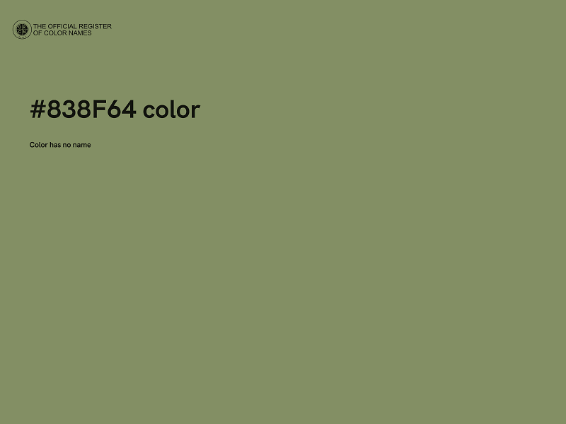 #838F64 color image