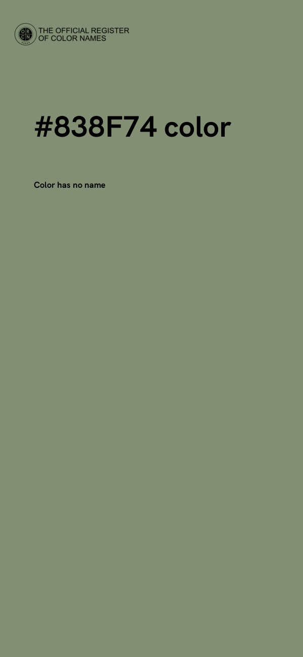 #838F74 color image
