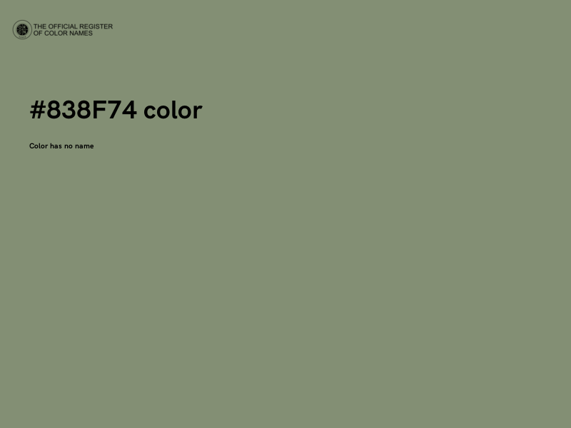 #838F74 color image