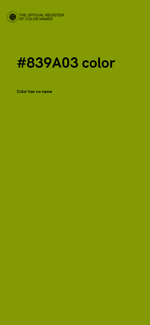 #839A03 color image