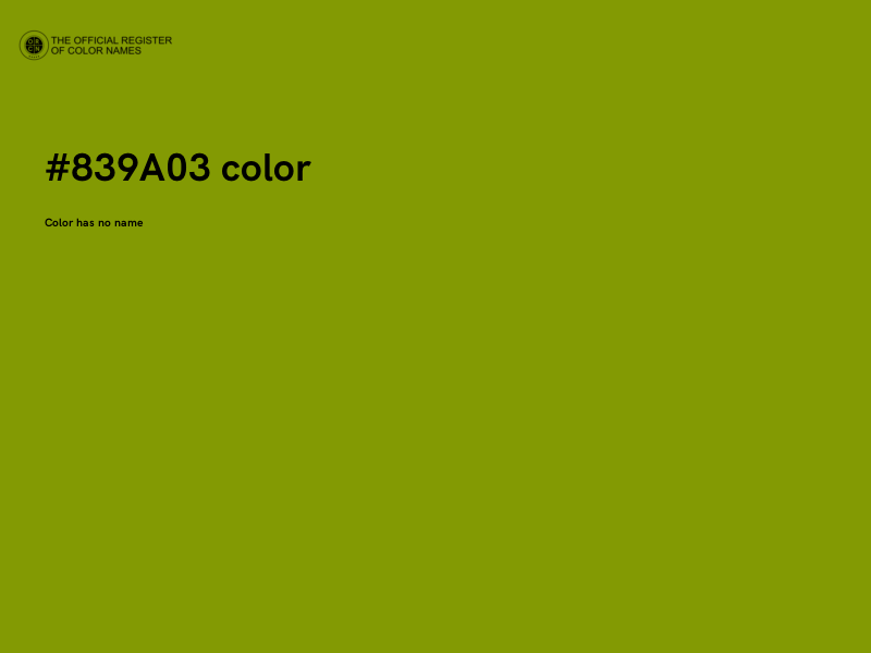 #839A03 color image
