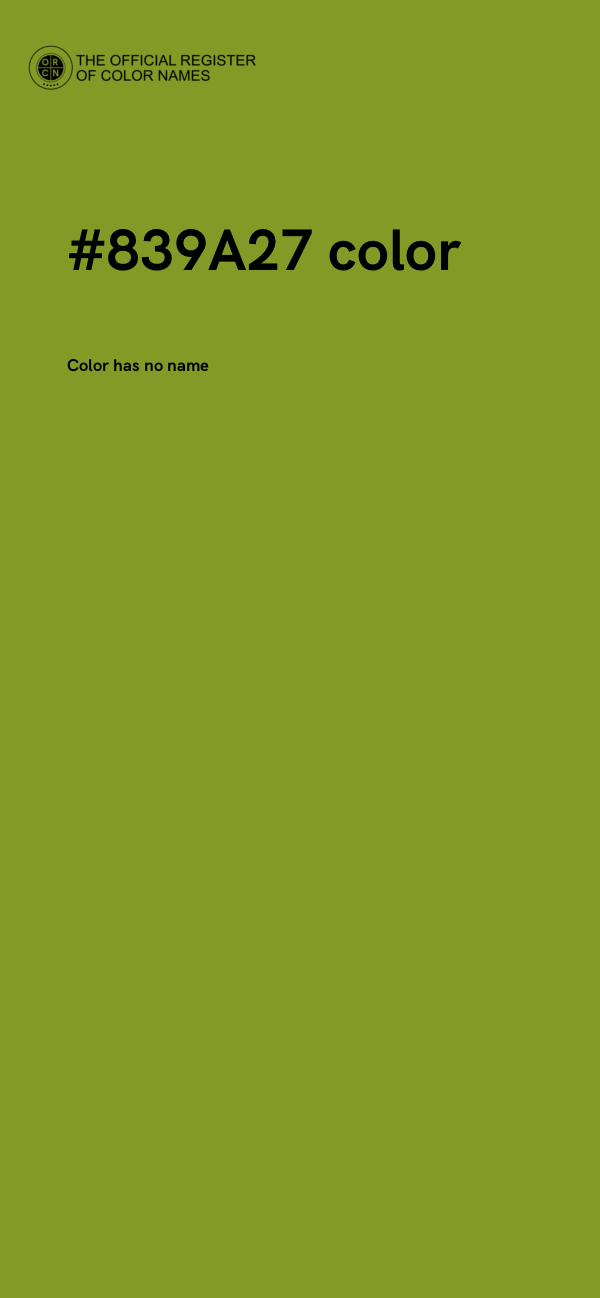 #839A27 color image