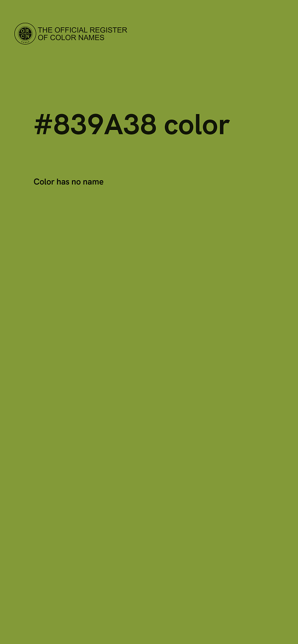 #839A38 color image