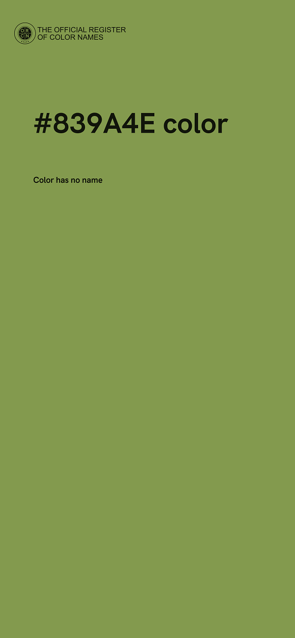 #839A4E color image