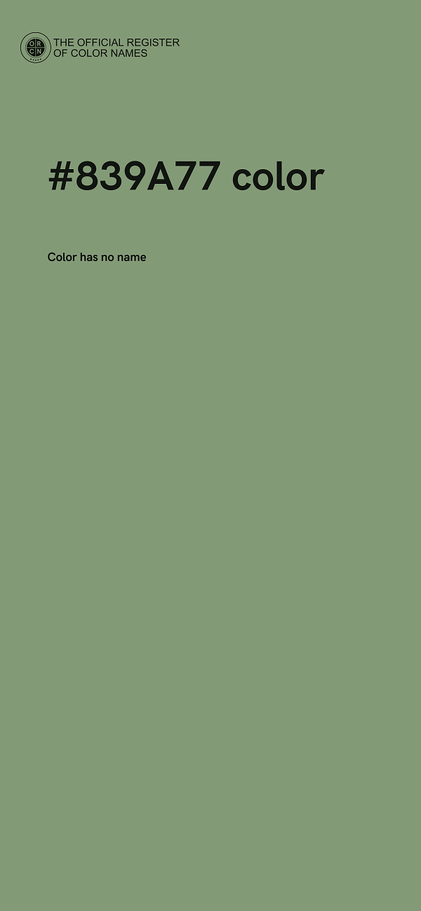 #839A77 color image