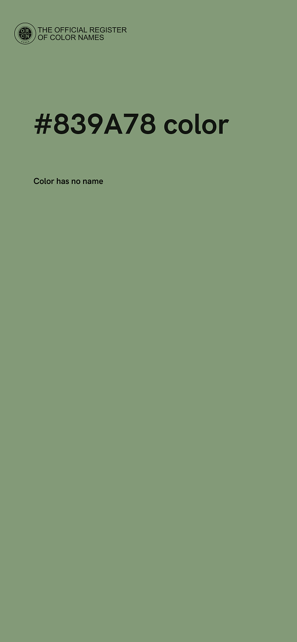 #839A78 color image