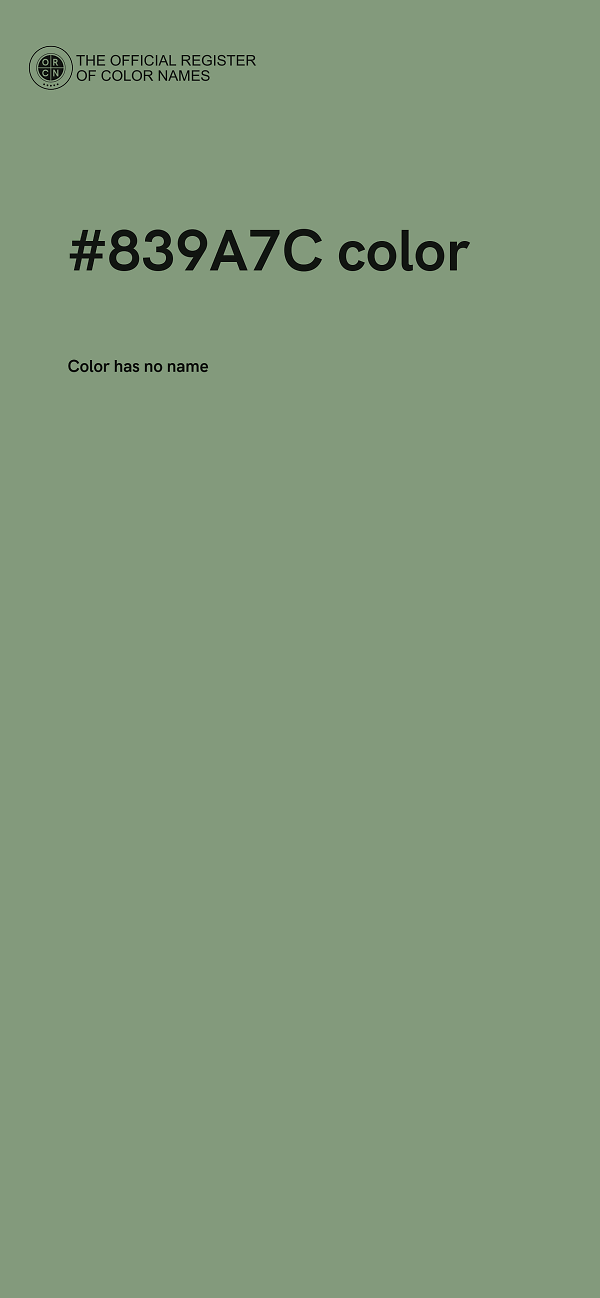 #839A7C color image