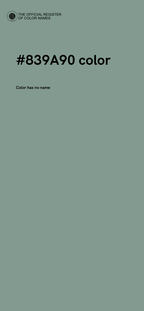 #839A90 color image