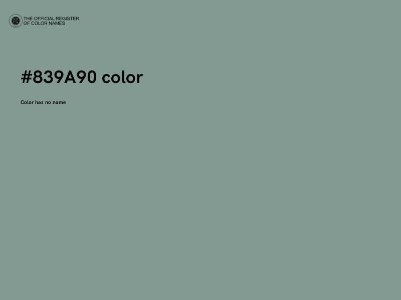 #839A90 color image