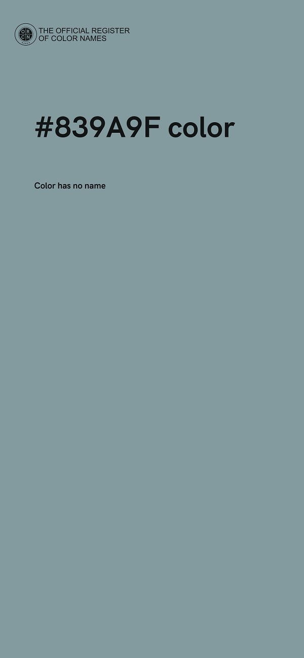 #839A9F color image