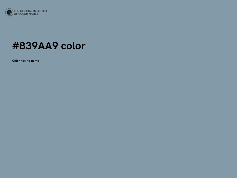 #839AA9 color image
