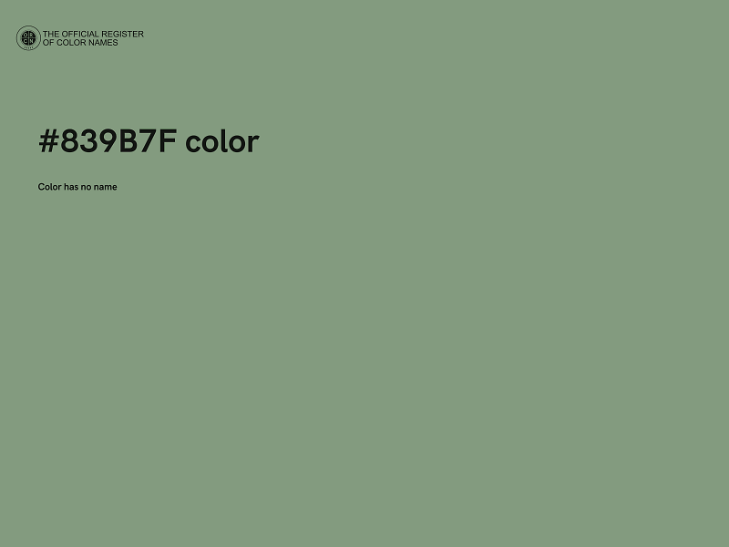 #839B7F color image