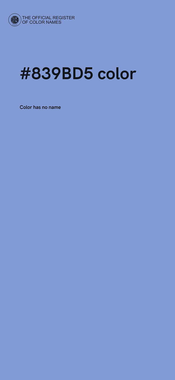 #839BD5 color image