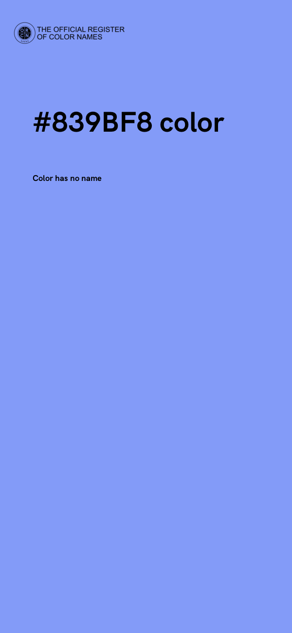 #839BF8 color image