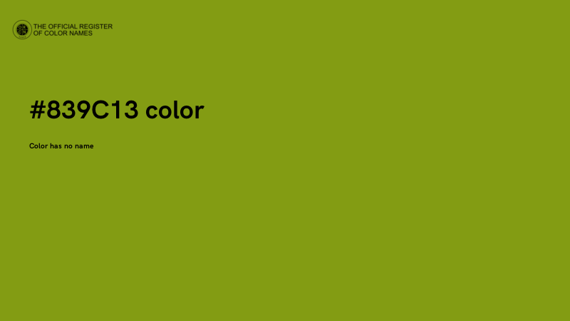 #839C13 color image