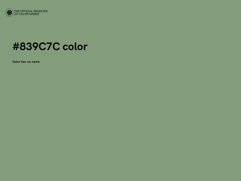 #839C7C color image