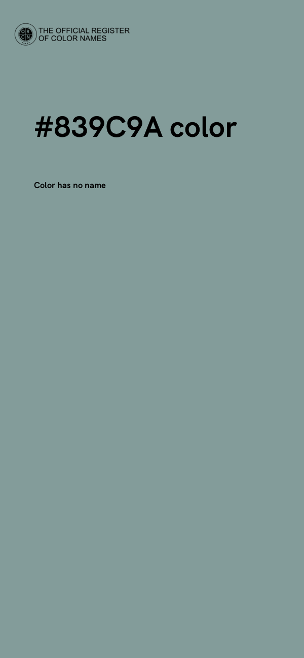 #839C9A color image