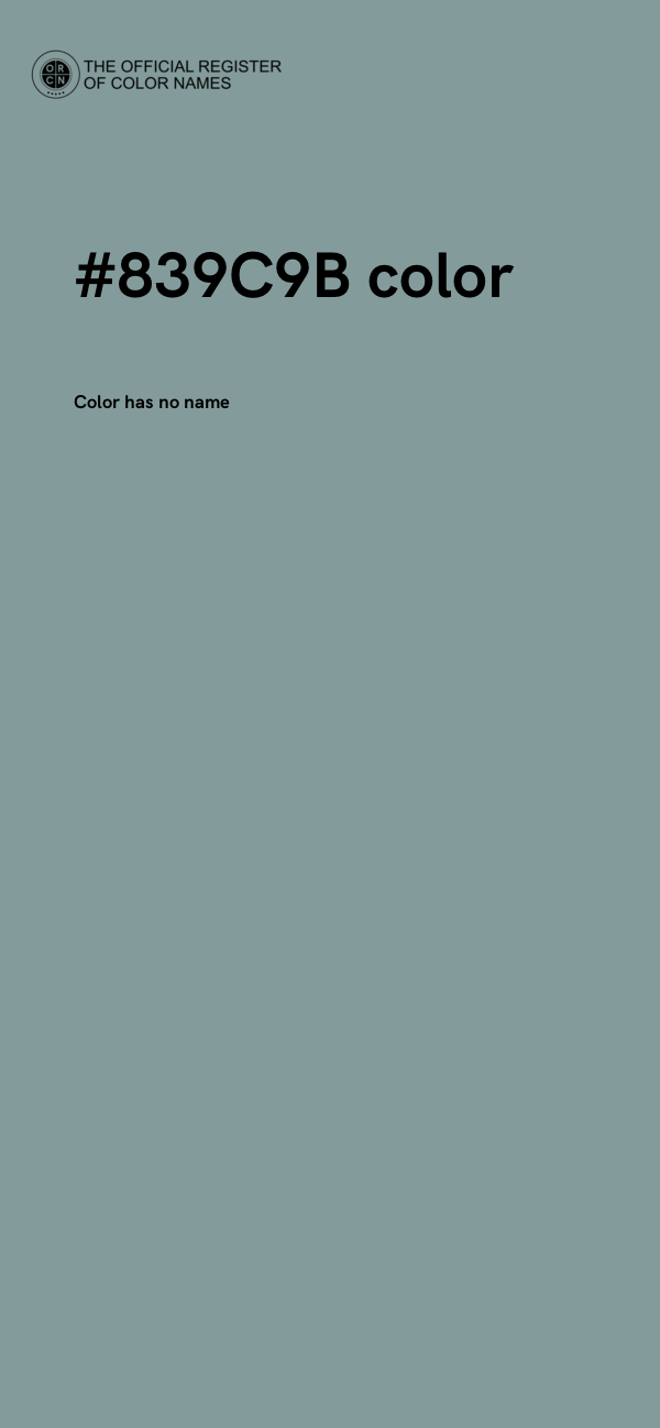 #839C9B color image