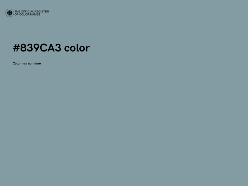#839CA3 color image