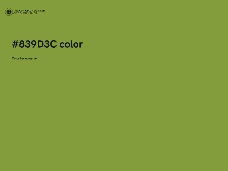 #839D3C color image