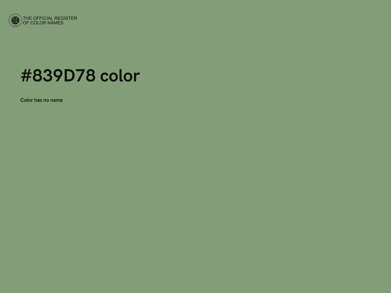 #839D78 color image