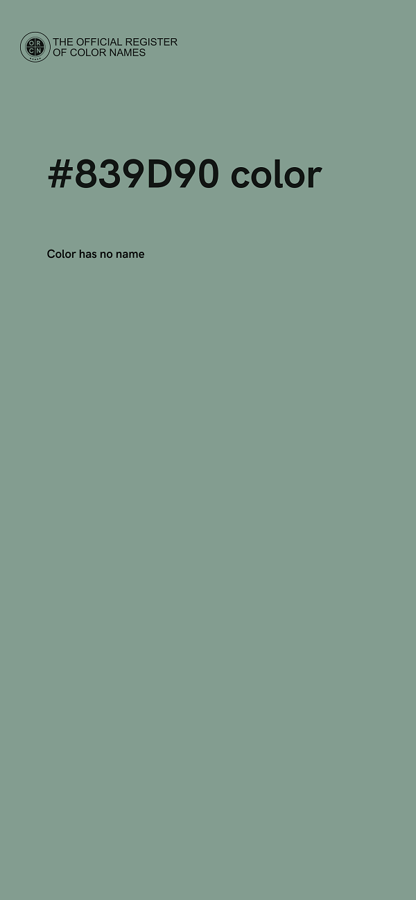 #839D90 color image