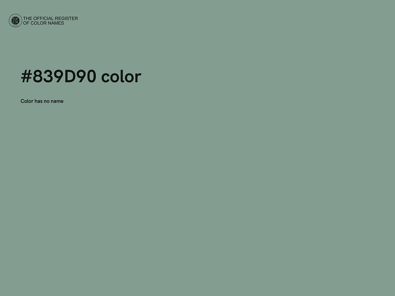 #839D90 color image