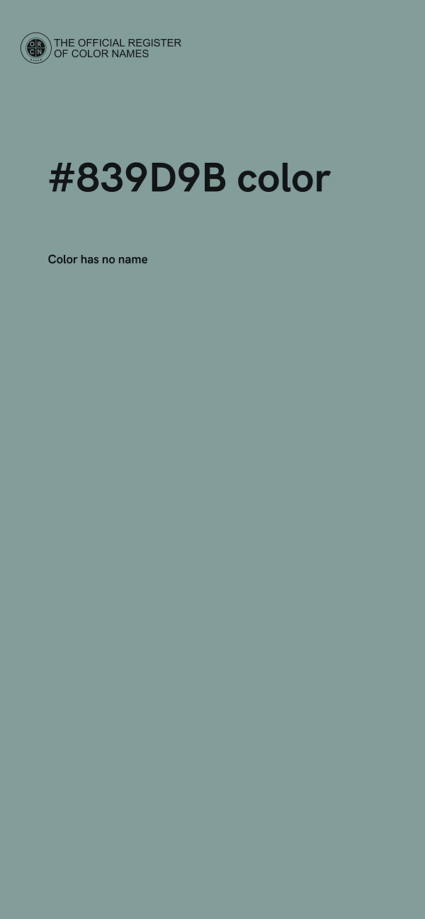 #839D9B color image