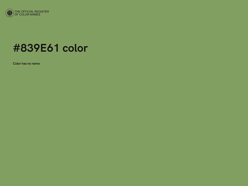 #839E61 color image