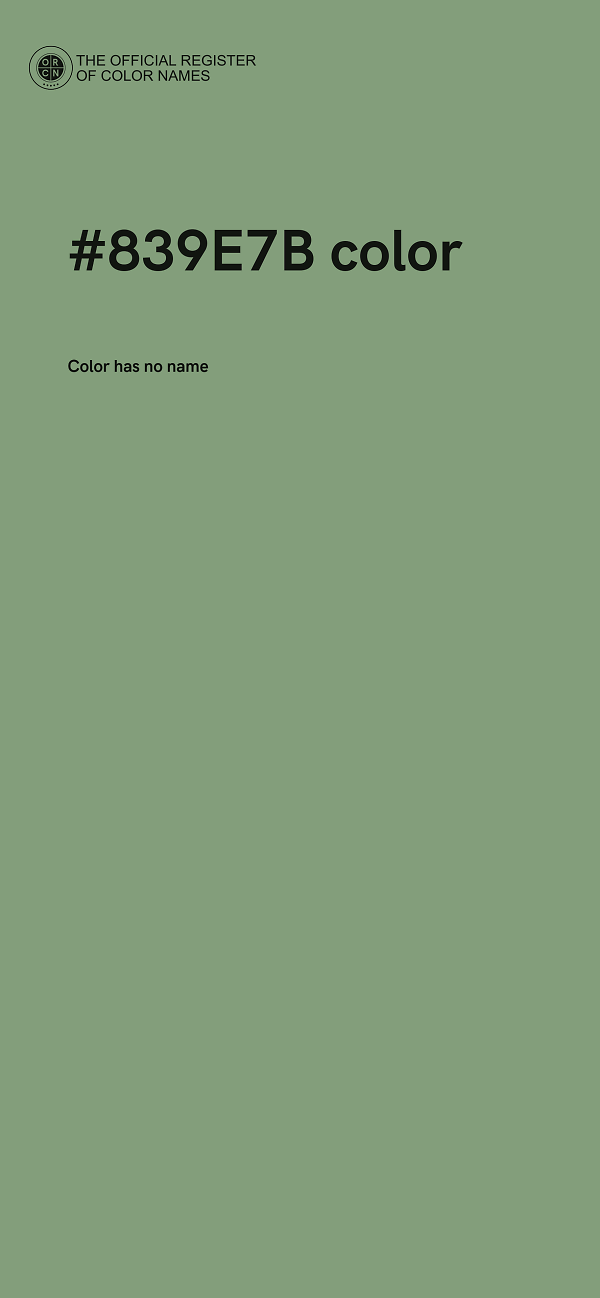 #839E7B color image