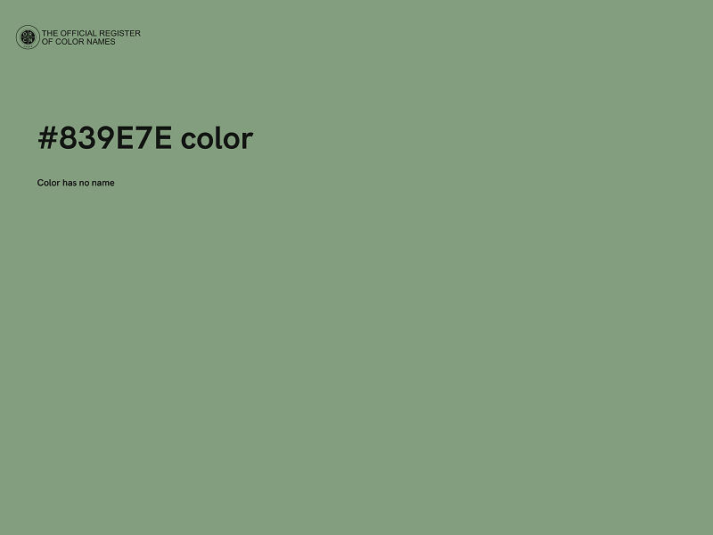 #839E7E color image
