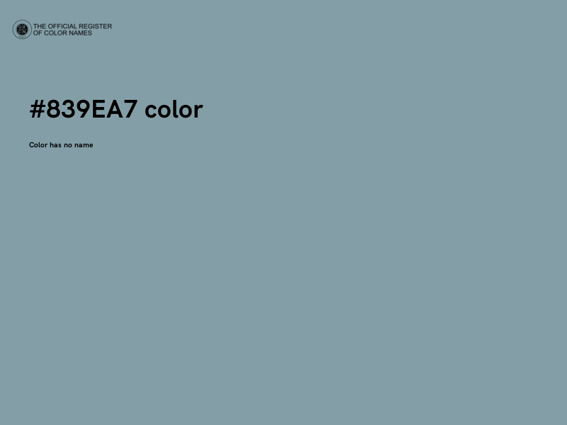 #839EA7 color image
