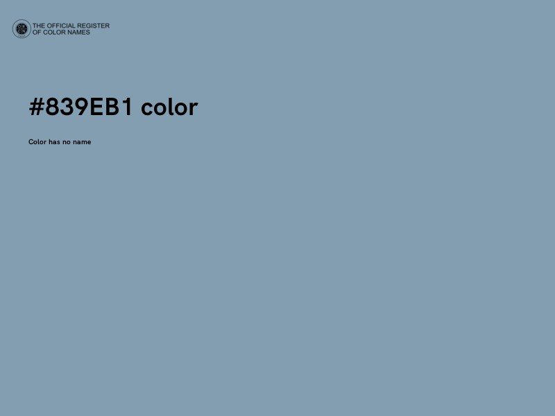 #839EB1 color image