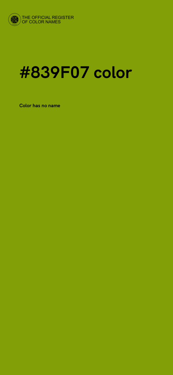 #839F07 color image