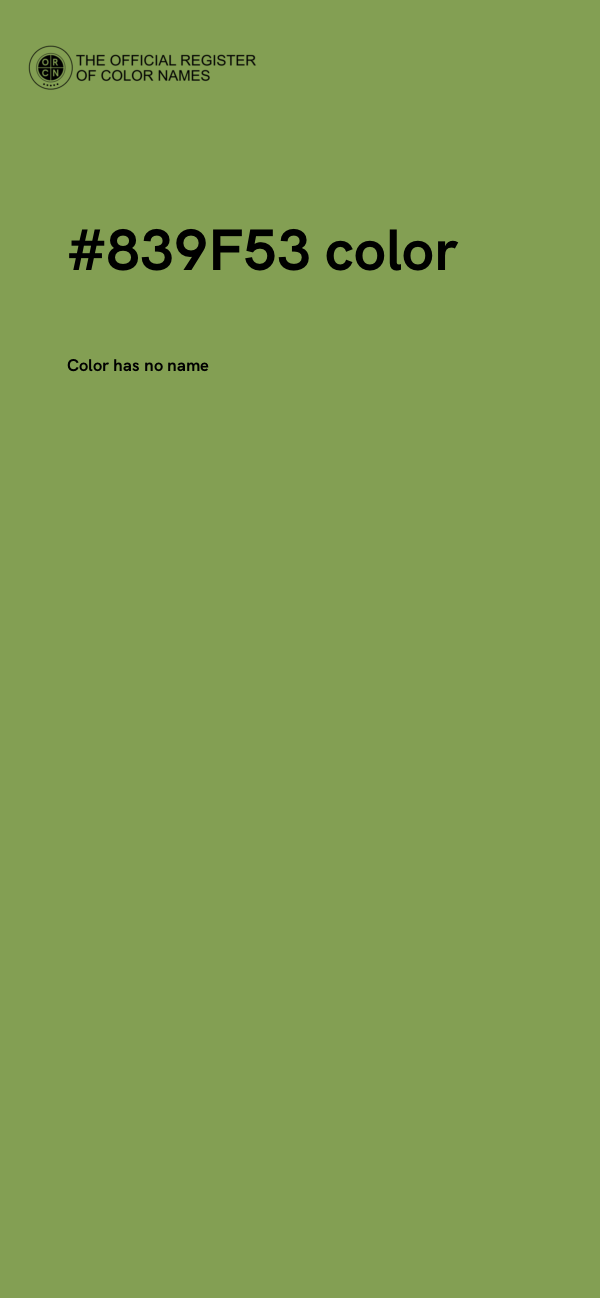 #839F53 color image