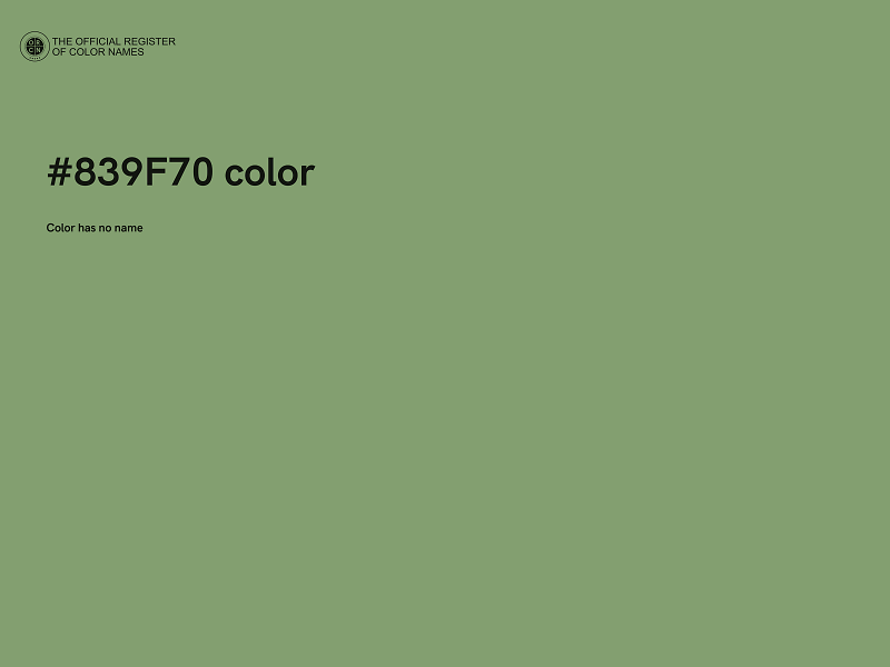 #839F70 color image