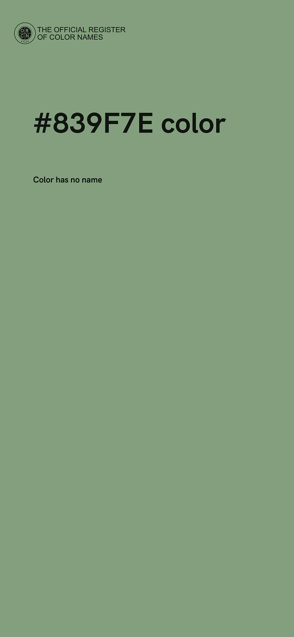 #839F7E color image
