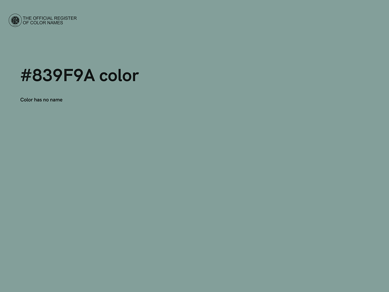 #839F9A color image