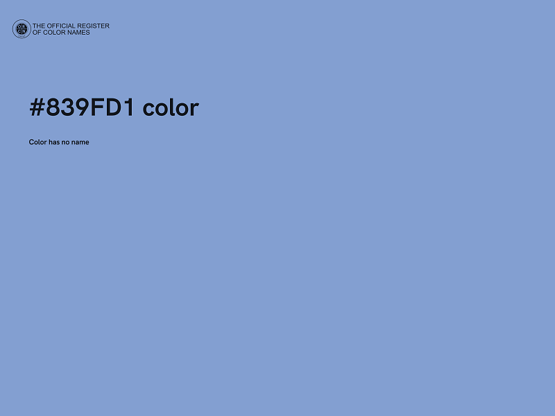 #839FD1 color image