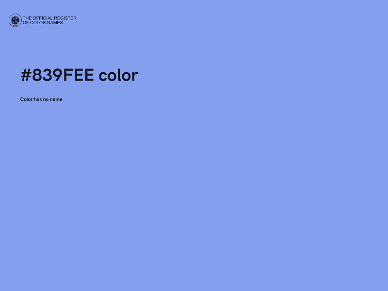 #839FEE color image